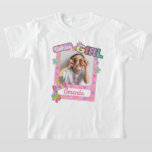 T-shirt Unicorn Birthday Girl Photo Cadre Chemise<br><div class="desc">Célébrez l'anniversaire avec ce t-shirt spécial,  design personnalisé</div>