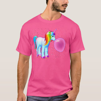 T-shirt Unicorn Bubble Gum Kawaii Cute Magique