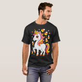 T-shirt Unicorn Candy Corn Shirt Men Women Kids Halloween (Devant entier)