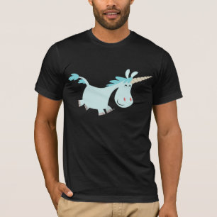 T-shirt Unicorn Carton Bleu
