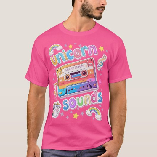 T-shirt Unicorn Cassette Hommes Collage (Devant)
