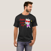 T-shirt Unicorn cat Joyeuse Saint-Valentin pour caricature (Devant entier)