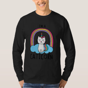 T-shirt Unicorn Chat I'm a Caticorn Girl Unicorn Rainbow L