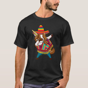T-shirt Unicorn Cinco De Mayo Dabbing Unicorn Poncho Mexiq