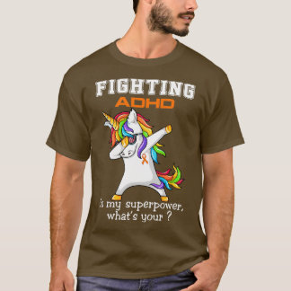 T-shirt Unicorn Combattre le TDAH est ma superpuissance
