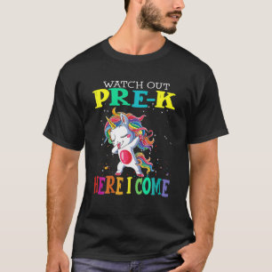 T-shirt Unicorn Dabbing Attention Pré-K Garçons Retour À