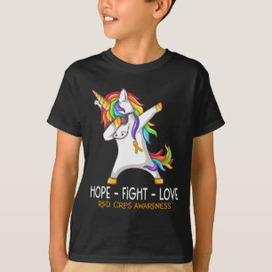 T-shirt Unicorn Dabbing Hope Fight Love Rsd Crps Sensibili