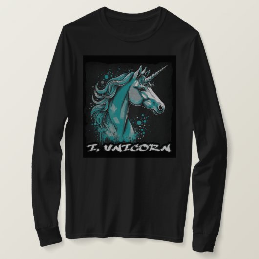 T-shirt Unicorn Design – Women's Long Sleeve (Design devant)