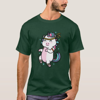 T-shirt Unicorn doing Endurance Sports Fitnessraining frie