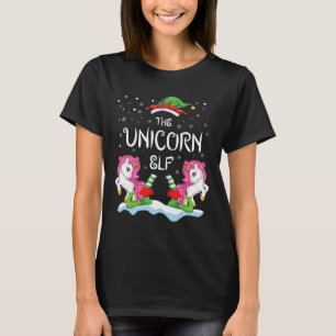 T-shirt Unicorn Elf Group Correspondant Famille Gi de Noël