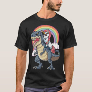 T-shirt Unicorn équitation Dinosaur amour père