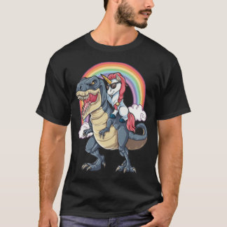 T-shirt Unicorn équitation Dinosaur amour père