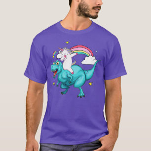 T-shirt Unicorn équitation Dinosaur T rex Unicorns Rainbow