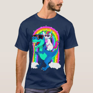 T-shirt Unicorn équitation Trex Dinosaur Cadeaux Filles Ga
