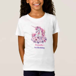 T-Shirt Unicorn et Rainbows Anniversaire de la fête magiqu