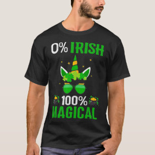 T-shirt Unicorn Face 0 Irlandais 100 Magical Unicorn St