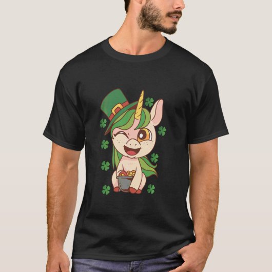 T-shirt Unicorn Face Irish Paddy (Devant)