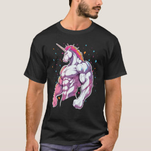 T-shirt Unicorn Gym Fitness Workout Powerlifter Muscle