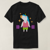 T-shirt Unicorn Gym Funny Rainbow Animaux Entraînement Fit (Design devant)