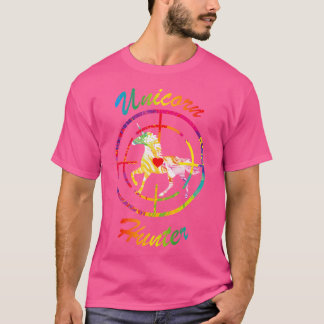 T-shirt Unicorn Hunter Boys Rainbow Horse Humour Hate Unic