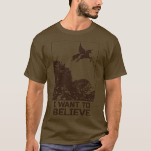 T-shirt Unicorn I Want To Believe UAP Outfit Ufo