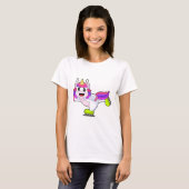 T-shirt Unicorn Ice skating Ice skates Winter sports (Devant entier)