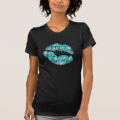 T-shirt UNICORN Iridescente Turquoise Foil Metallic KISS L (Devant)