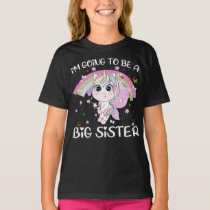 T-shirt Unicorn je vais être une grande soeur