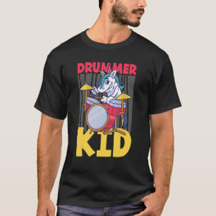 T-shirt Unicorn Jouer des tambours Magique Drummer Kid