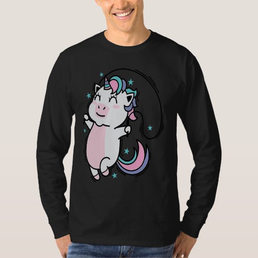 T-shirt Unicorn jumping Rope Mythical Creature Sport (Devant)