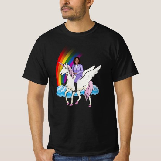 T-shirt UNICORN KAMALA HARRIS ET T-shirt RAINBOW (Devant)