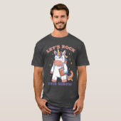 T-shirt Unicorn Kawai Lets Rockhis School boy (Devant entier)