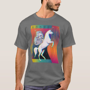 T-shirt Unicorn Kidcore Glitchy Vaporwave Kanji Dream Fair