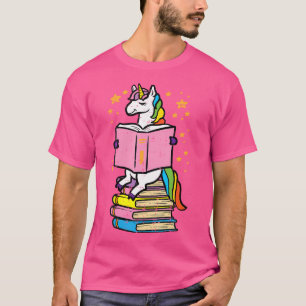 T-shirt Unicorn Lecture Livre Librarian America Girls
