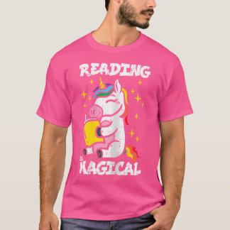 T-shirt Unicorn Lecture Magique Livre Lover Bookworm Girls