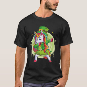 T-shirt Unicorn Leprechaun Casquette Costume Dabbing Danse