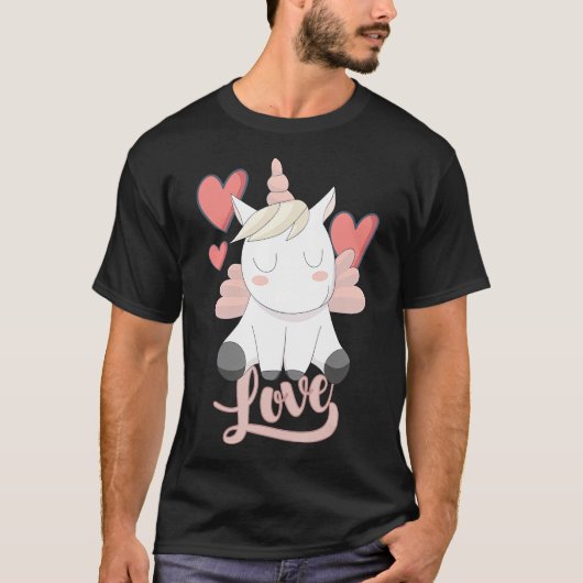 T-shirt Unicorn Love Heart Valentines Day pour les femmes (Devant)