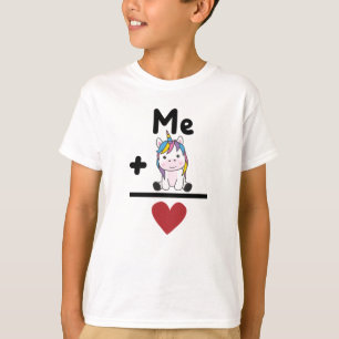 T-shirt Unicorn Love Unicorn Coeur Unicornes Amour