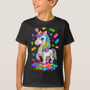 T-shirt Unicorn Lover Master Builder Bloc de briques