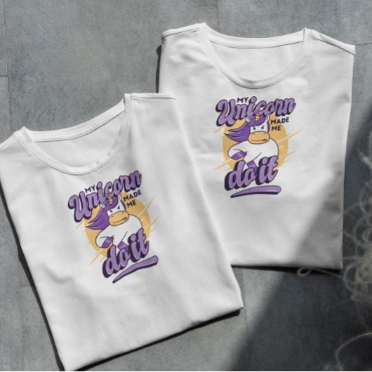 T-shirt Unicorn M'A Fait Le Faire