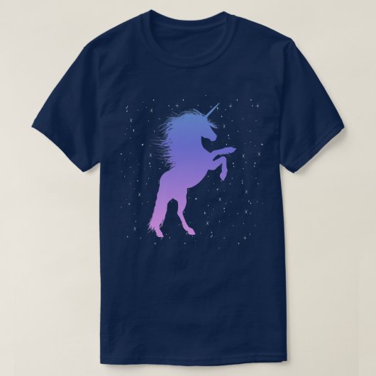 T-shirt Unicorn Magic Horse Stars Céleste Starry Night S (Design devant)
