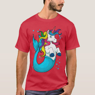 T-shirt Unicorn Mermaid Mermicorn Sea Magical Rainbow Girl