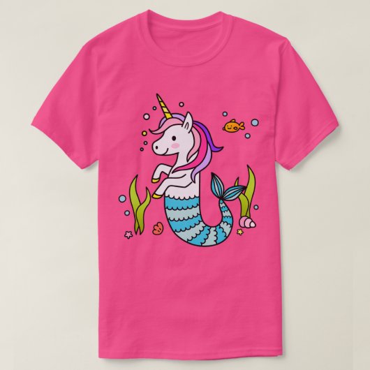T-shirt Unicorn Mermaid mignon Fun Mermicorn (Design devant)
