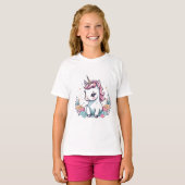 T-shirt Unicorn mignonne bébé pour filles (Devant entier)