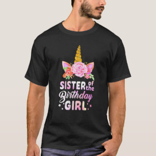 T-shirt Unicorn mignonne Soeur de la fille d'anniversaire