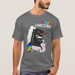T-shirt Unicorn Ninja Funny Cool Martial Arts Fighter Cade