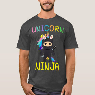 T-shirt Unicorn Ninja mignon arc-en-ciel Unicorn Amateur d