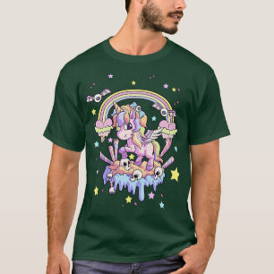 T-shirt Unicorn Pastel Goth Cute Gothique Déplaisant Kawai