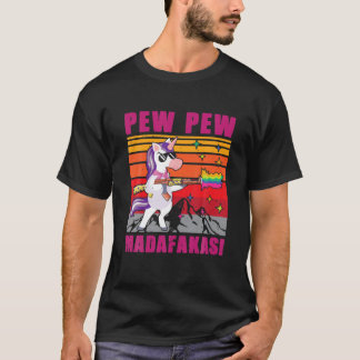 T-shirt Unicorn Pew Pew Madafakas - Cadeau Unicorn Vintage