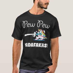 T-shirt Unicorn Pew Pew Madafakas Vintage Funny Unicorn ma